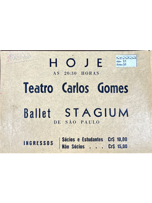  Folheto - Ballet Stagium no TCG